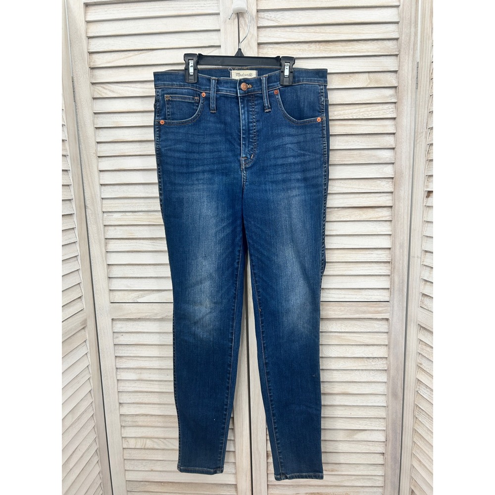 Madewell 10" High-Rise Skinny Jeans Size 30 Dark Blue Denim Preppy Y2K Bottoms